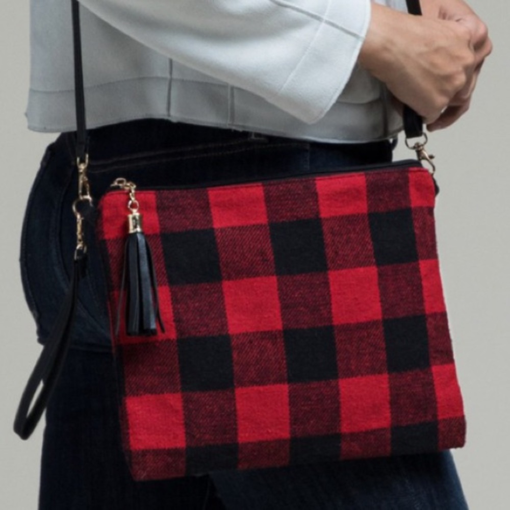 Buffalo Check Crossbody / Clutch Bag